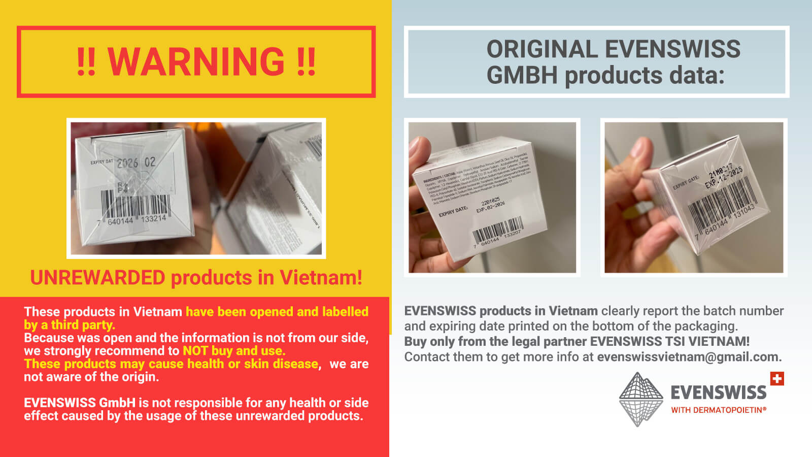 WARNING: UNREWARDED PRODUCTS IN VIETNAM